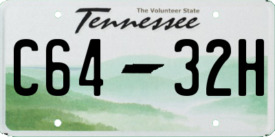 TN license plate C6432H