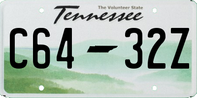 TN license plate C6432Z