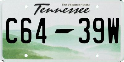 TN license plate C6439W