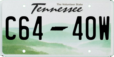 TN license plate C6440W