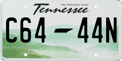 TN license plate C6444N