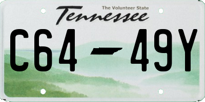 TN license plate C6449Y