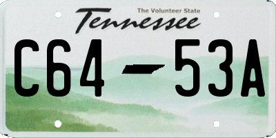 TN license plate C6453A
