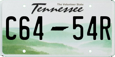 TN license plate C6454R