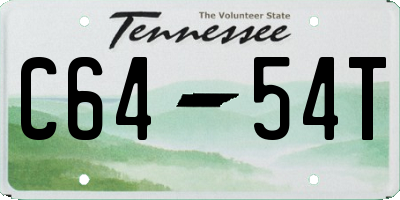 TN license plate C6454T