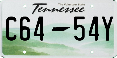 TN license plate C6454Y