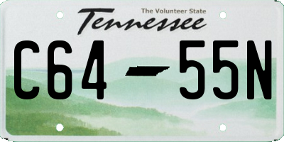 TN license plate C6455N