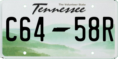 TN license plate C6458R