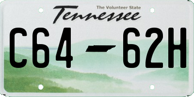 TN license plate C6462H