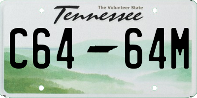 TN license plate C6464M