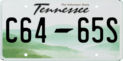 TN license plate C6465S