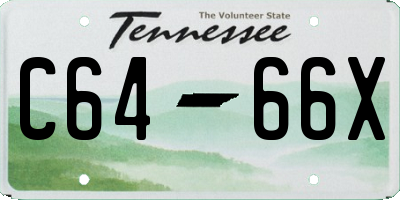 TN license plate C6466X