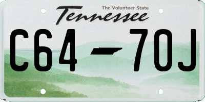 TN license plate C6470J