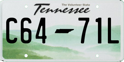 TN license plate C6471L