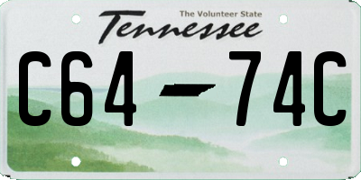 TN license plate C6474C