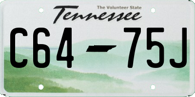 TN license plate C6475J