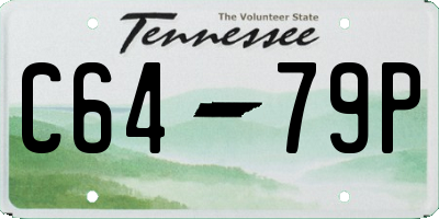 TN license plate C6479P