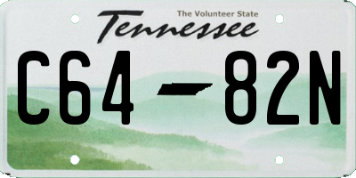 TN license plate C6482N