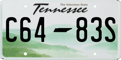 TN license plate C6483S
