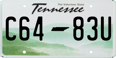 TN license plate C6483U