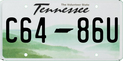 TN license plate C6486U