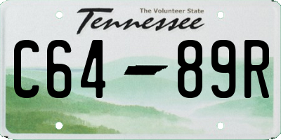 TN license plate C6489R