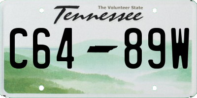 TN license plate C6489W
