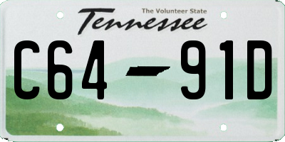 TN license plate C6491D