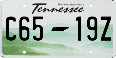 TN license plate C6519Z