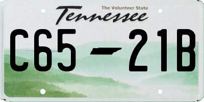 TN license plate C6521B
