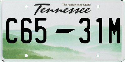 TN license plate C6531M