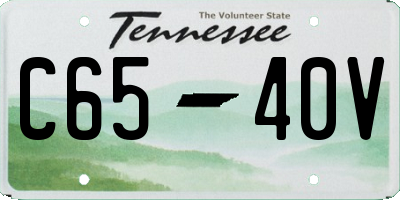 TN license plate C6540V