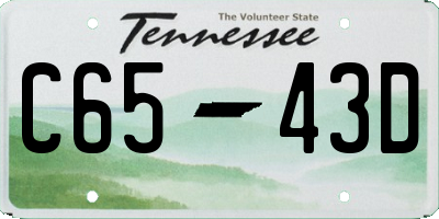 TN license plate C6543D