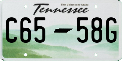 TN license plate C6558G