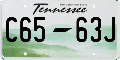 TN license plate C6563J