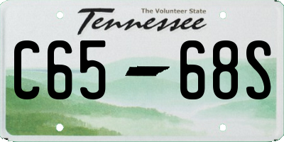 TN license plate C6568S