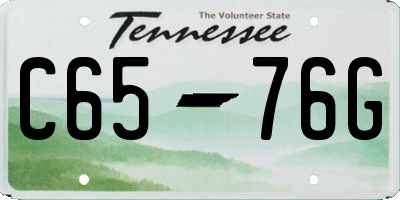 TN license plate C6576G