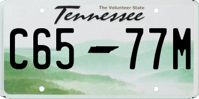TN license plate C6577M