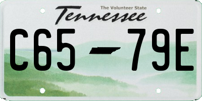 TN license plate C6579E