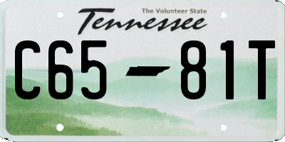 TN license plate C6581T