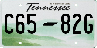 TN license plate C6582G