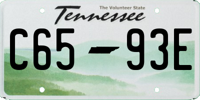 TN license plate C6593E