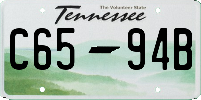 TN license plate C6594B
