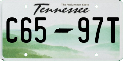 TN license plate C6597T