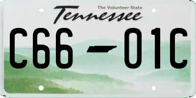 TN license plate C6601C