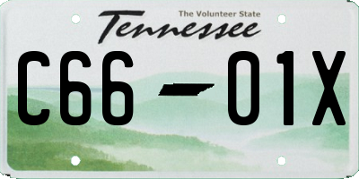 TN license plate C6601X