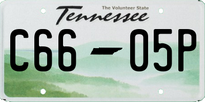 TN license plate C6605P