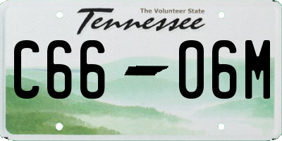 TN license plate C6606M