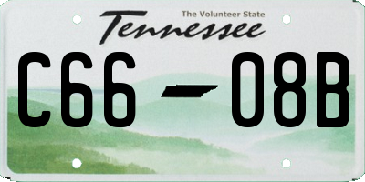 TN license plate C6608B