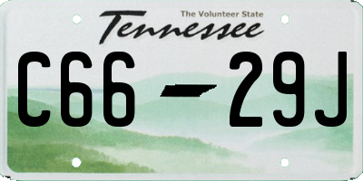 TN license plate C6629J